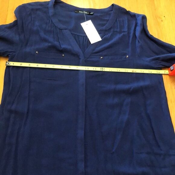 NWT Doe & Rae Blue Blouse - Picture 6 of 11